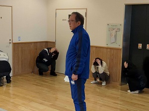 リーダーが避難状況を確認